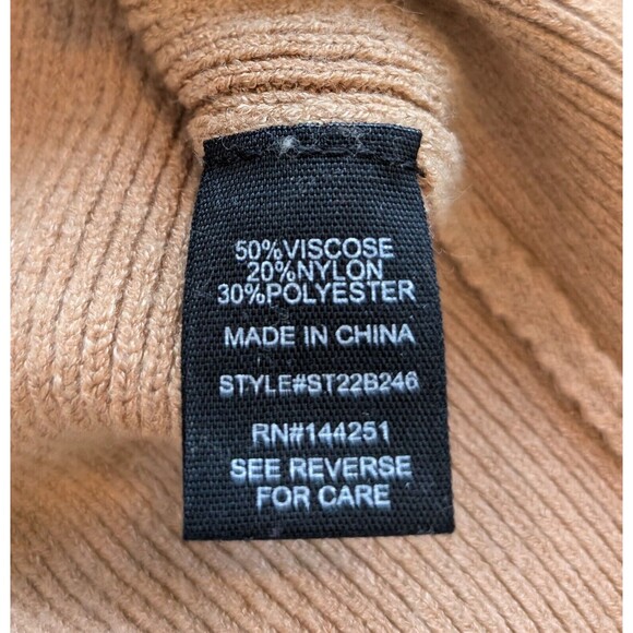 Moon & Madison Preppy Brown Sleeveless Sweater Women's Small High Collar Zipper - Picture 5 of 6